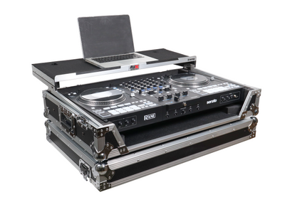 ProX XS-RANEFOURWLT - ATA Flight Style Road Case For RANE Four or RANE Performer DJ Controller with Laptop Shelf 1U Rack Space and Wheels