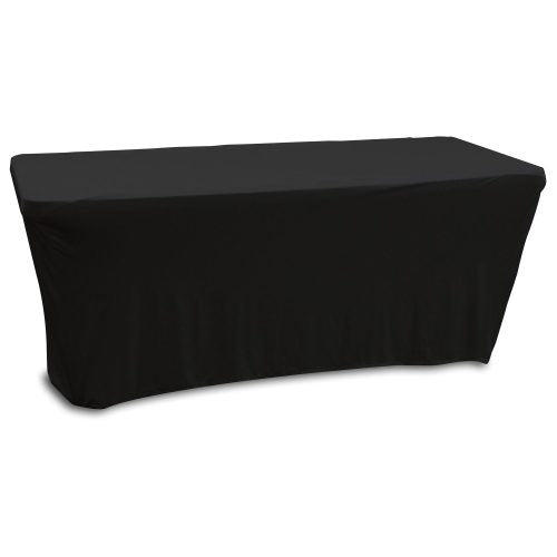 Odyssey SPATBL6BLK - Black 6' Banquet Table Scrim Cover