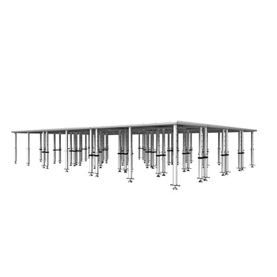 ProX StageQ 16x24ft Portable Stage Platform Package with 12 Decks Event Staging System 28-48" Height