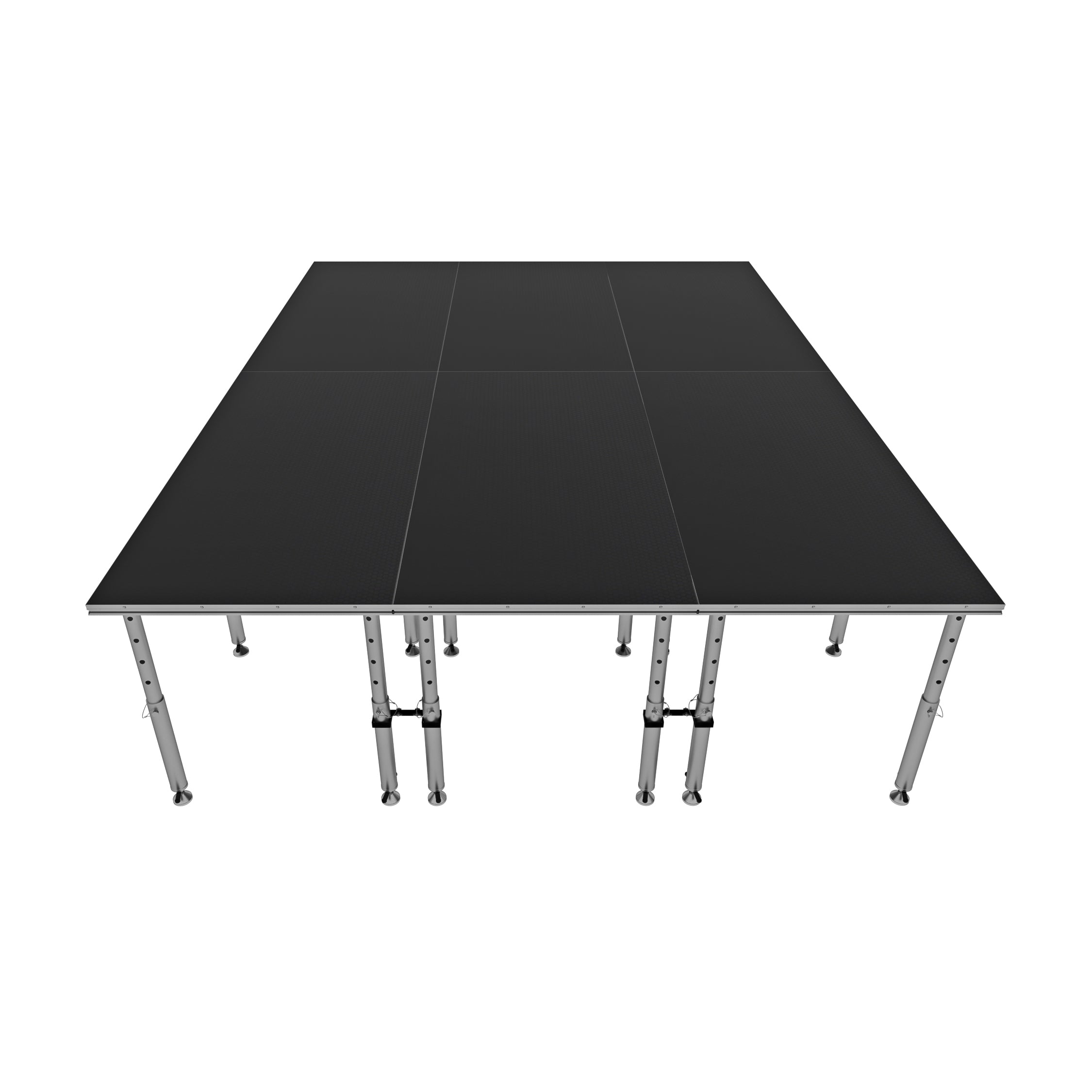 ProX StageQ 12x16ft Portable Stage Platform Package with 6 Decks Event Staging System 28-48" Height