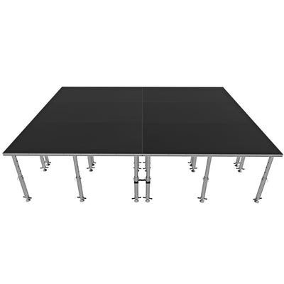 ProX StageQ 12x16ft Portable Stage Platform Package with 6 Decks Event Staging System 28-48" Height