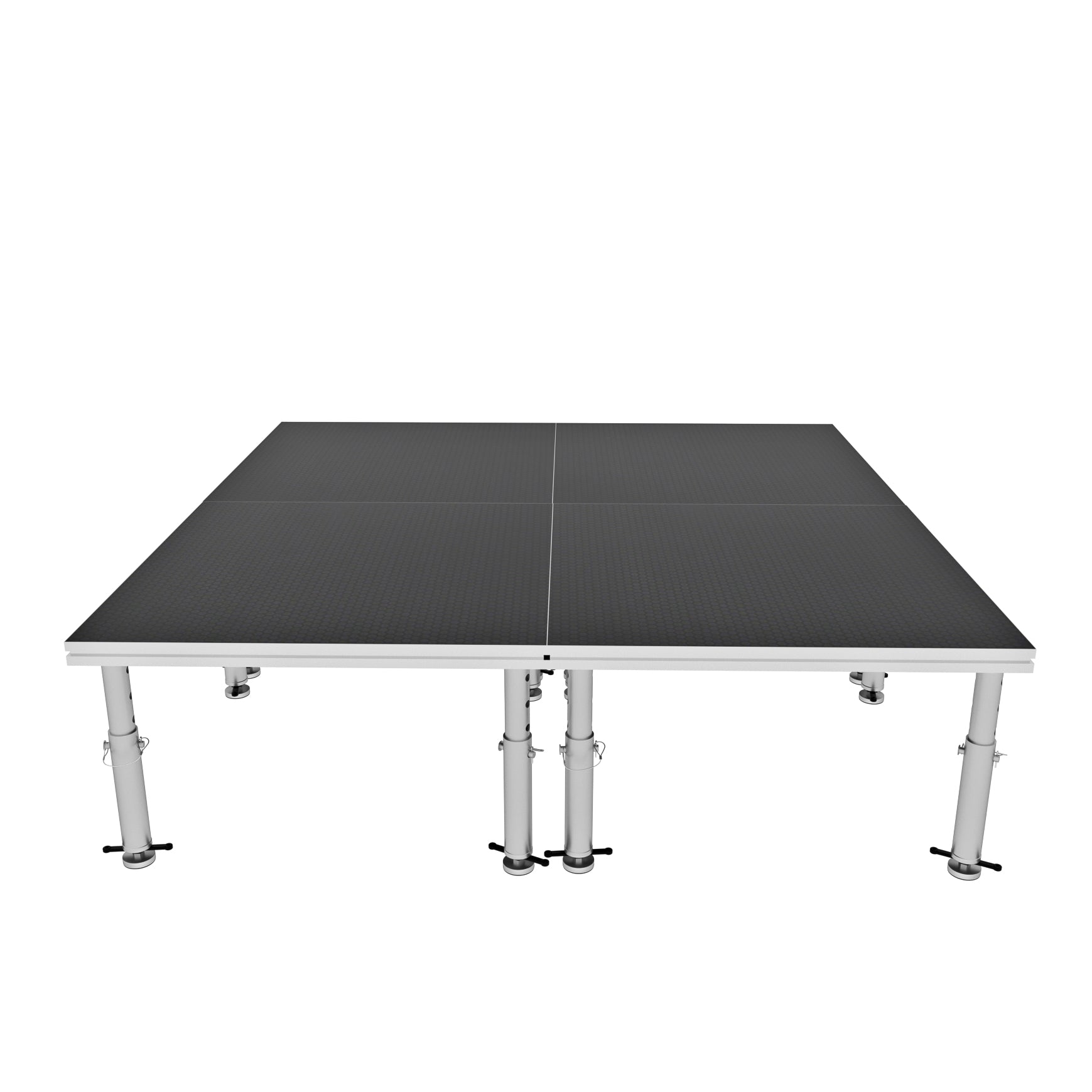 ProX StageOne 8 ft x 8 ft Portable Stage Package, 4 Decks with 16 to 22 Inch Adjustable Telescoping Legs