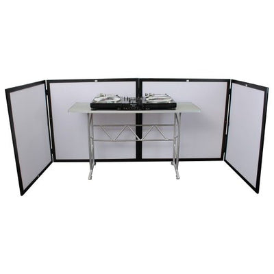 Odyssey SWF9646B - 96 in W x 46 in H White Pro DJ Facade with Black Frame
