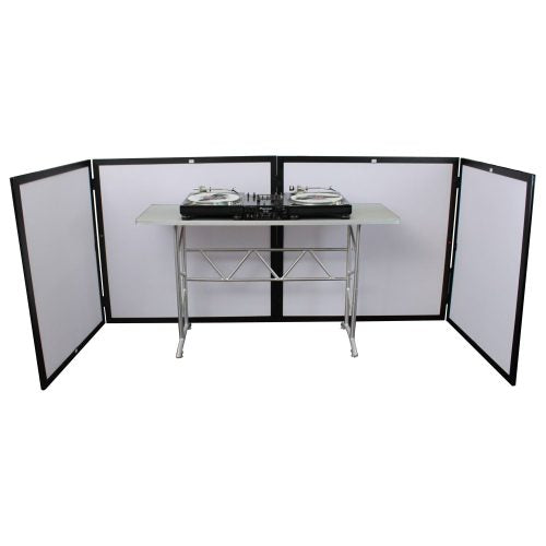 Odyssey SWF9646B - 96 in W x 46 in H White Pro DJ Facade with Black Frame