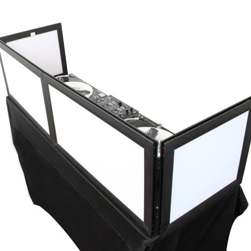 Odyssey SWFTT5816B - 58 in W x 16 in H White Pro DJ Facade with Black Frame