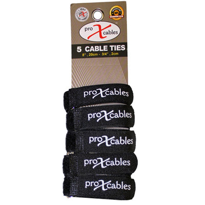 ProX XC-T5 - Cable Tie Hook & Loop Pack of 5pcs