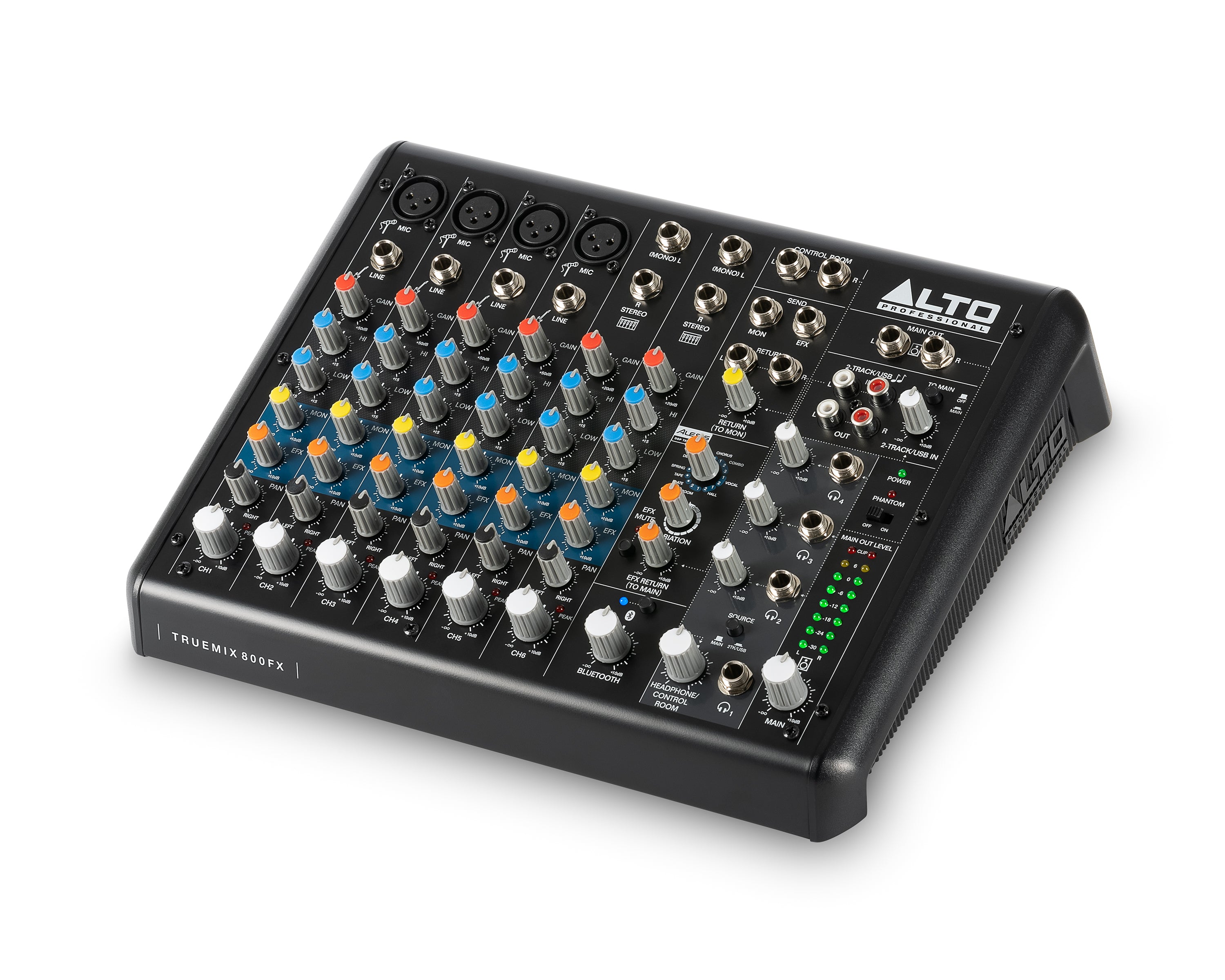 Alto TrueMix 800FX - 8-Channel Compact Mixer with USB, Bluetooth, and Alesis Multi-FX