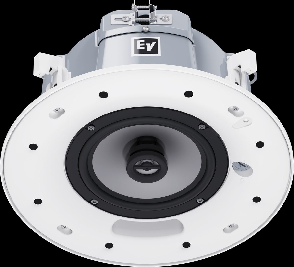 Electro-Voice EVID-EC6.2E - 6.5" 2-Way EVAC Coaxial Ceiling Speaker, Bezel-Less Magnetic Grille, 70/100V, White, Priced Each & Sold In Pairs
