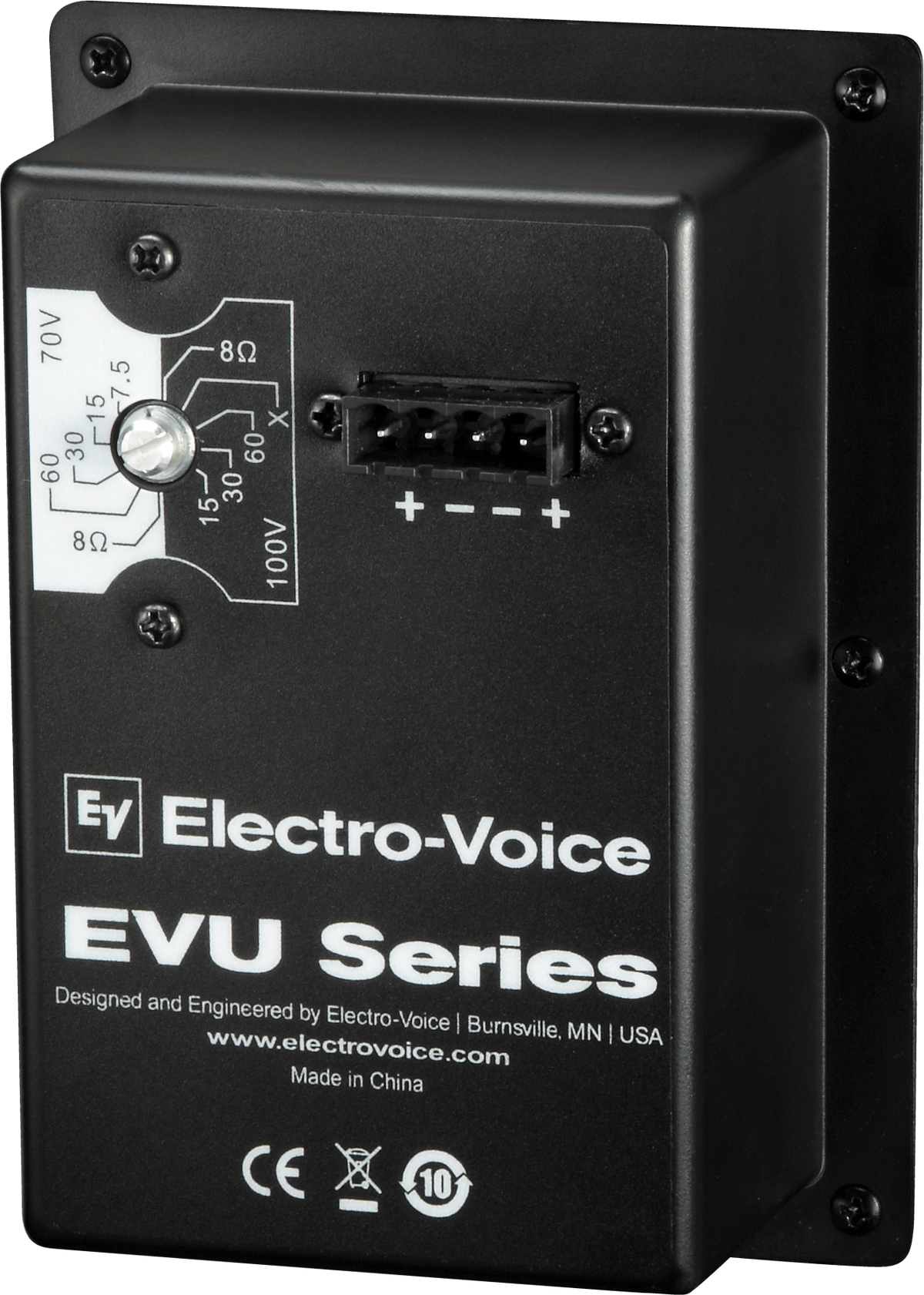 Electro-Voice EVU-TK60 - 60-Watt, 70.7/100-Volt input transformer for EVU systems, with Terminal Kit