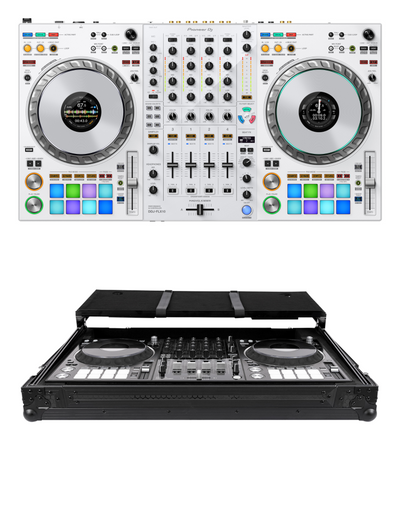 Pioneer DJ DDJ-FLX10-W (White) + Headliner HL10013 Flight Case Bundle