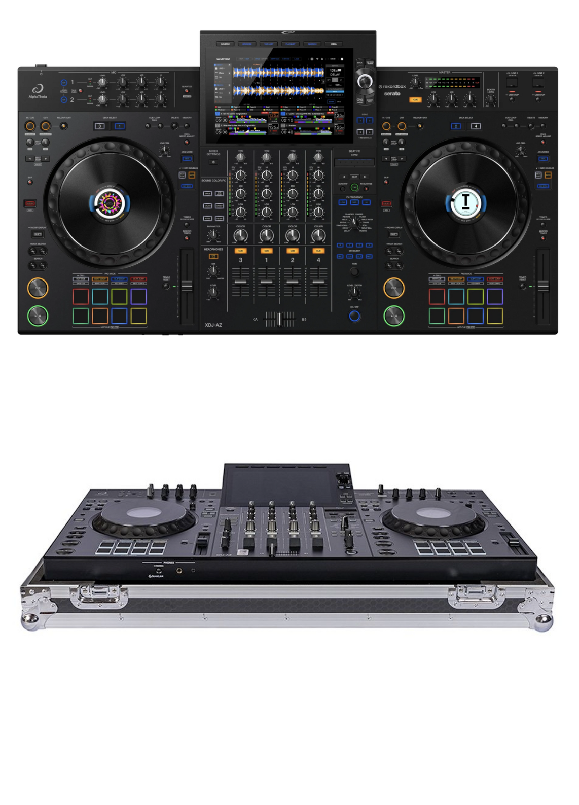 AlphaTheta XDJ-AZ + Headliner HL10024 Flight Case Bundle