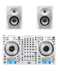 Pioneer DJ DDJ-FLX10-W (White) + 2x Pioneer DJ VM-50-W Bundle.