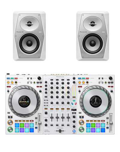 Pioneer DJ DDJ-FLX10-W (White) + 2x Pioneer DJ VM-50-W Bundle