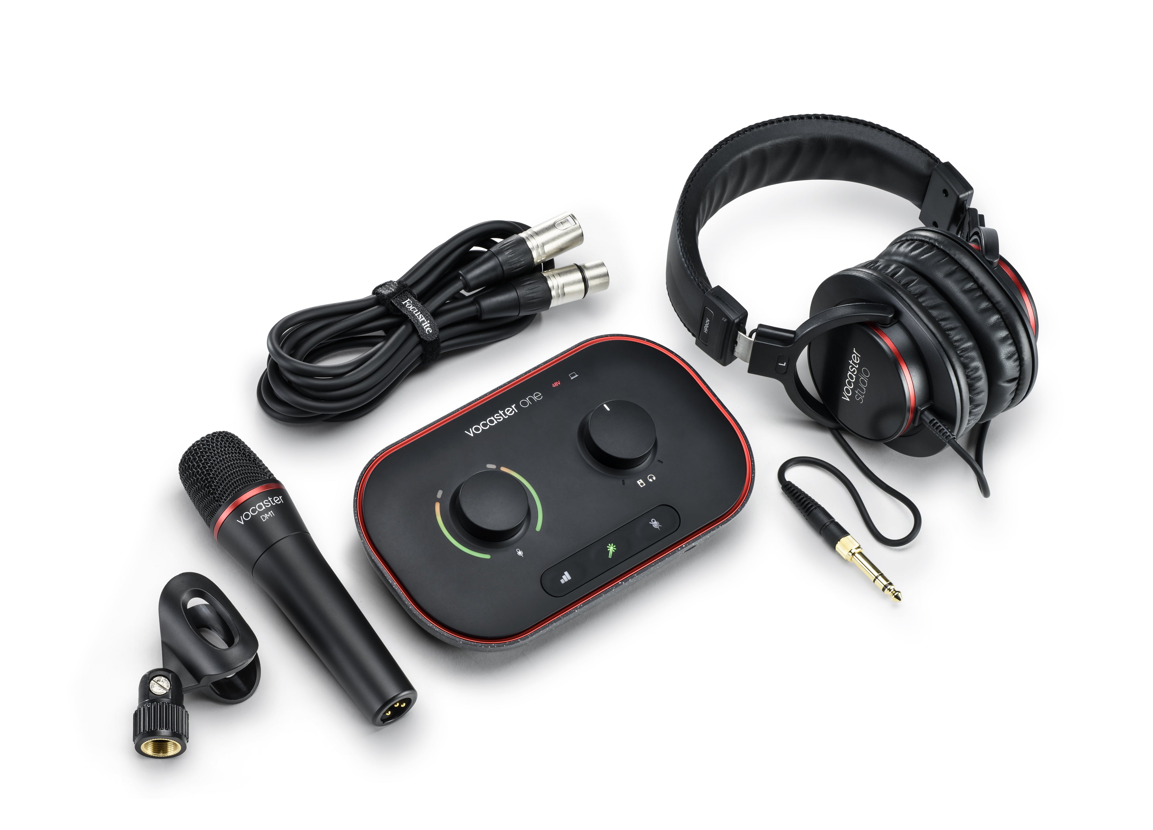 Focusrite Vocaster One Studio - The Essential Podcasting Kit