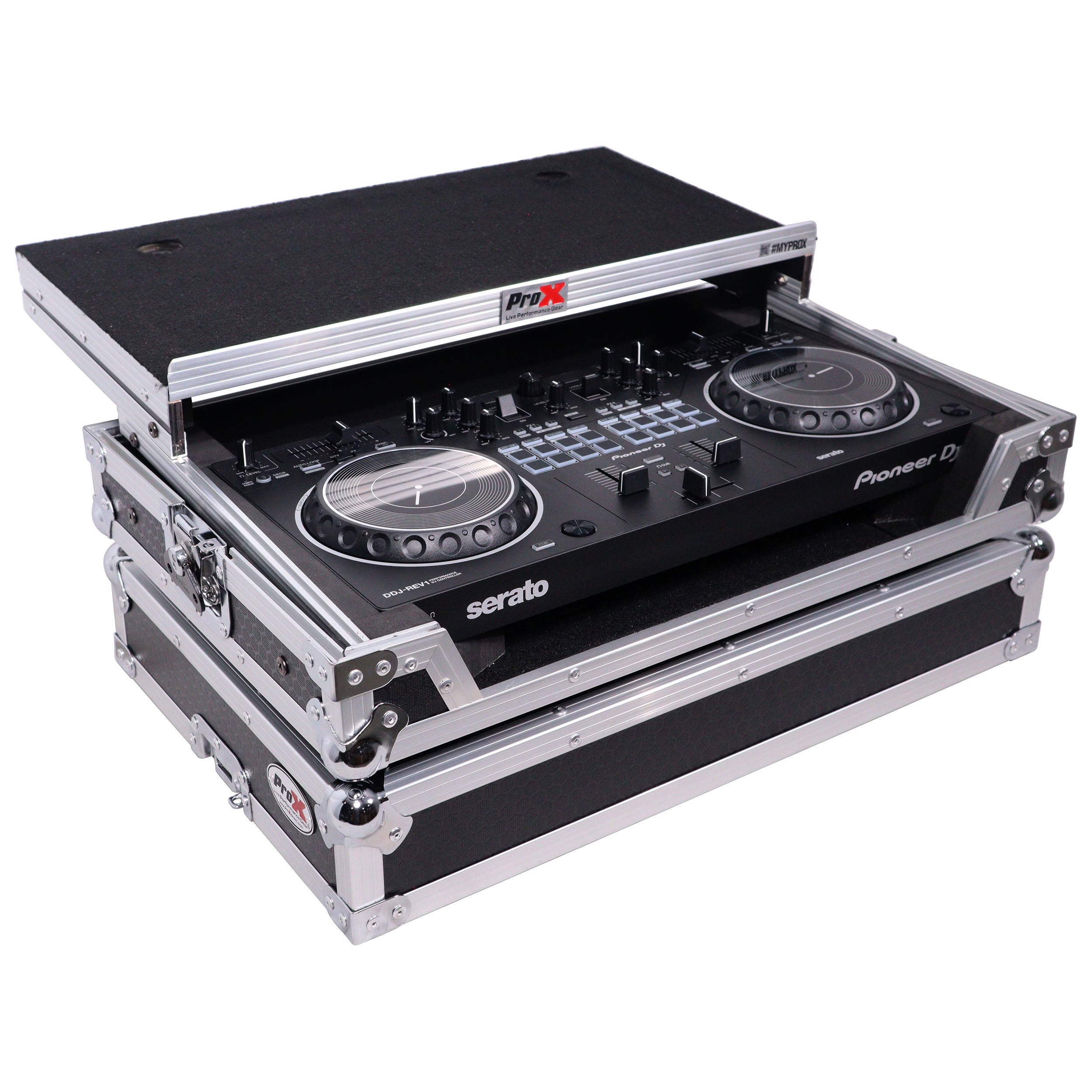 ProX X-DDJREV1LT - ATA Flight Case For Pioneer DDJ-REV1 DJ Controller with Laptop Shelf