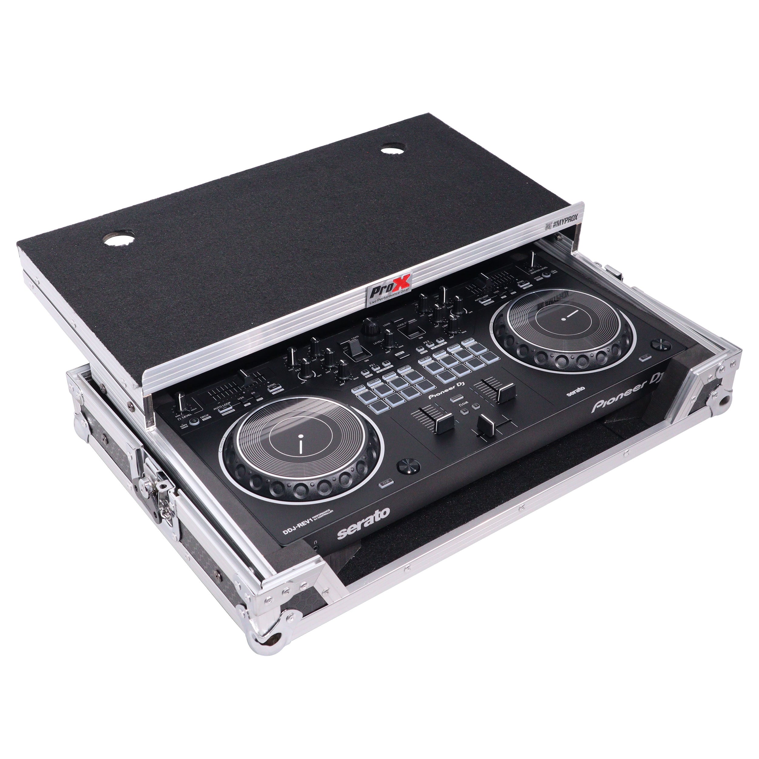 ProX X-DDJREV1LT - ATA Flight Case For Pioneer DDJ-REV1 DJ Controller with Laptop Shelf