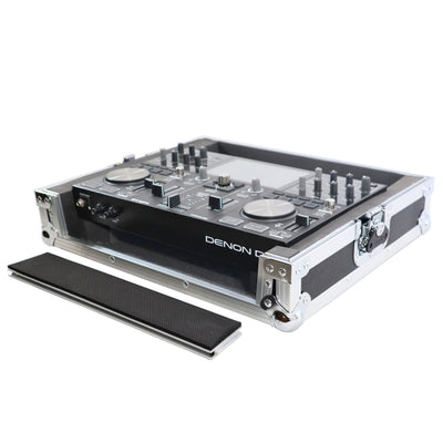 ProX X-PRIMEGO - ATA Style Flight Travel Case for Denon DJ Prime Go Digital Controller - Silver On Black