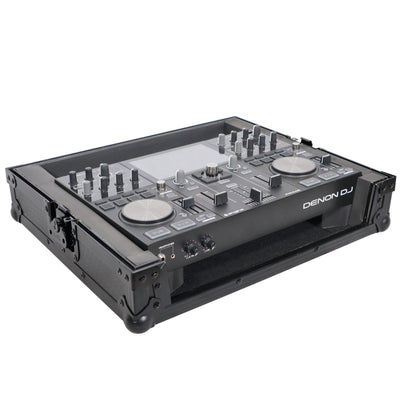 ProX X-PRIMEGOBL - ATA Style Flight Travel Case for Denon DJ Prime Go Digital Controller - Black On Black