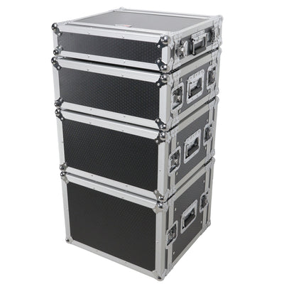 ProX X-6UE - 6U Deluxe 14" Deep 19" Width Amp Effects Rack Flight Hard Case