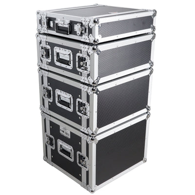 ProX X-6UE - 6U Deluxe 14" Deep 19" Width Amp Effects Rack Flight Hard Case