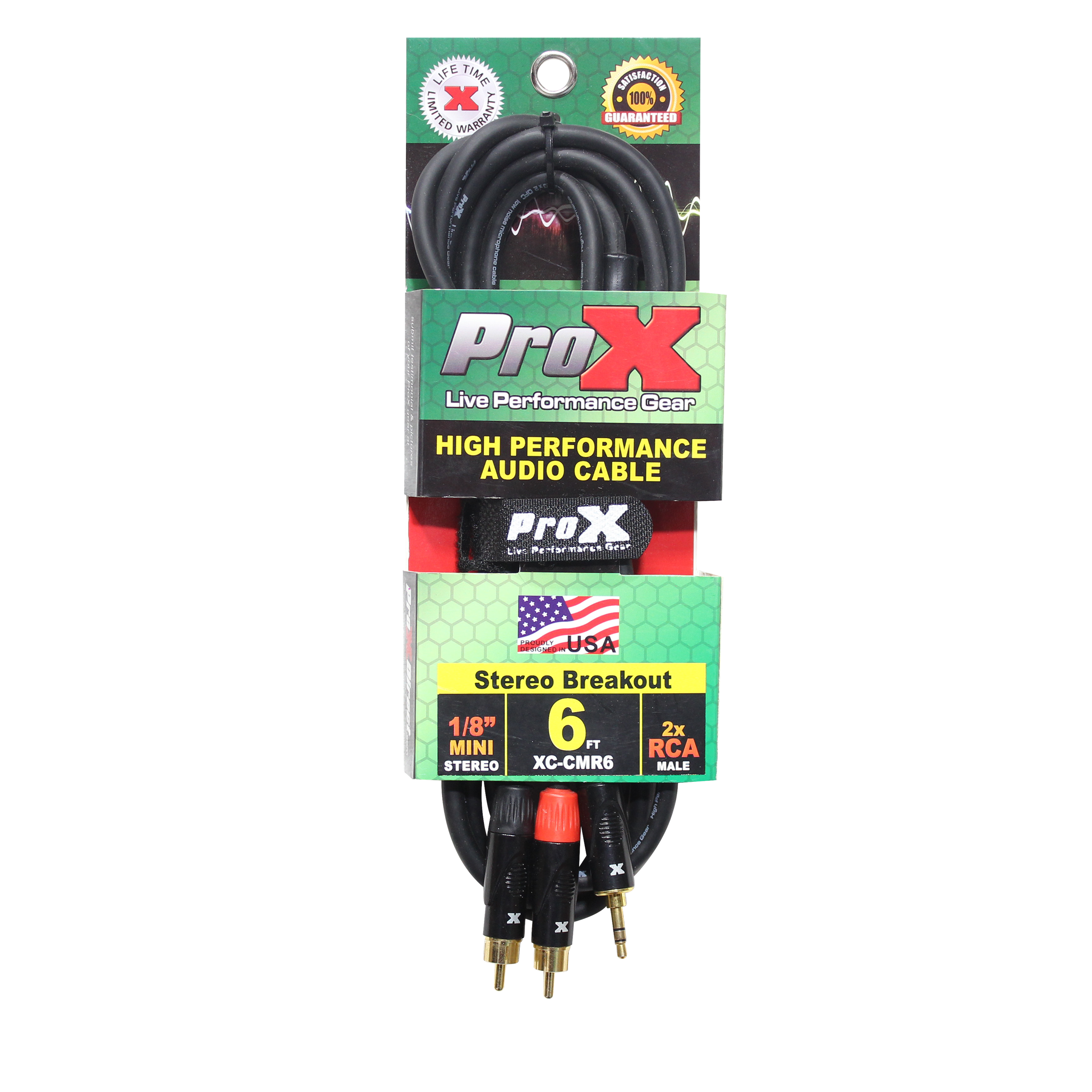 ProX XC-CMR06 - 3FT 3.5mm TRS to DUAL RCA-M CABLE