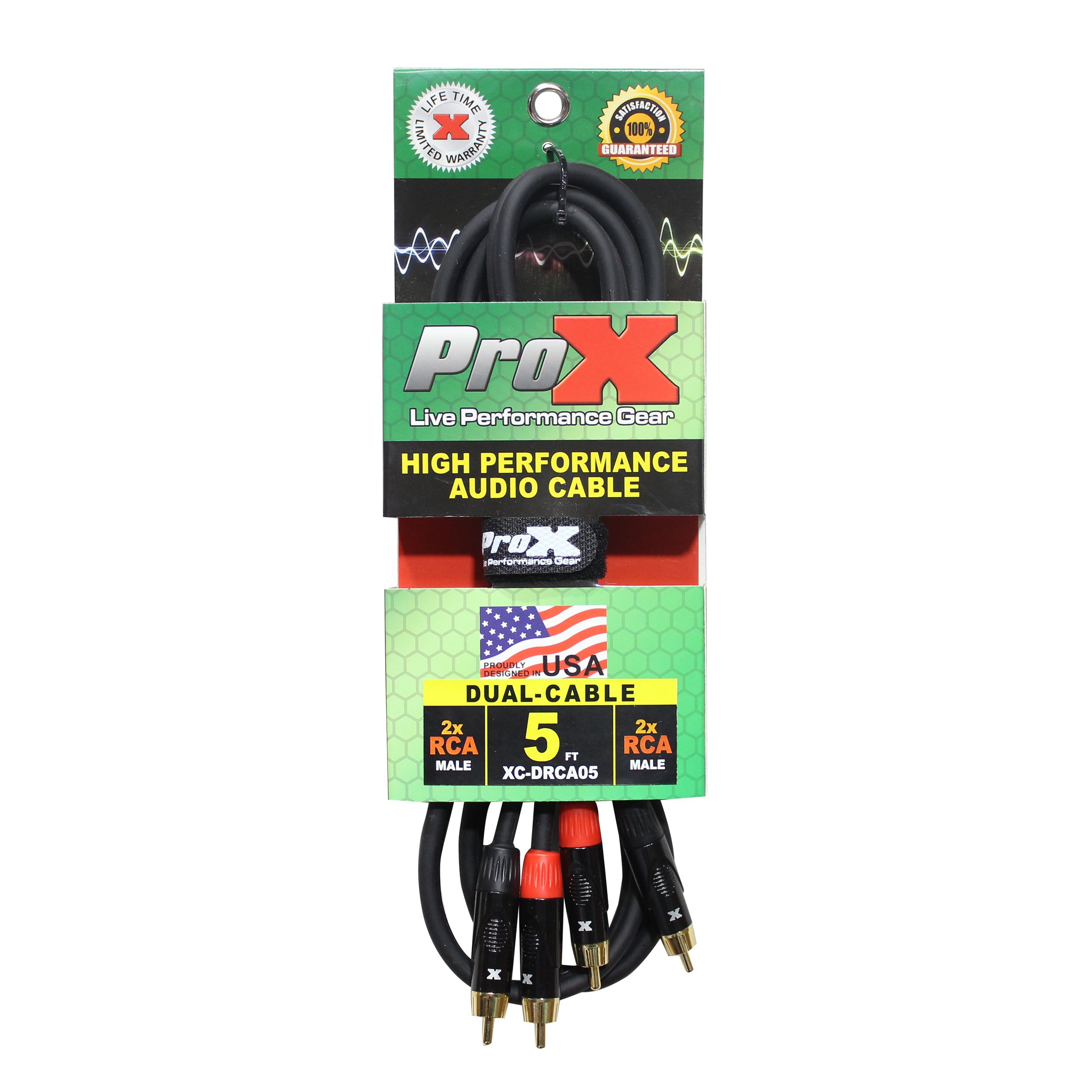 ProX XC-DRCA5 - 5FT Dual RCA Male to Dual RCA Male