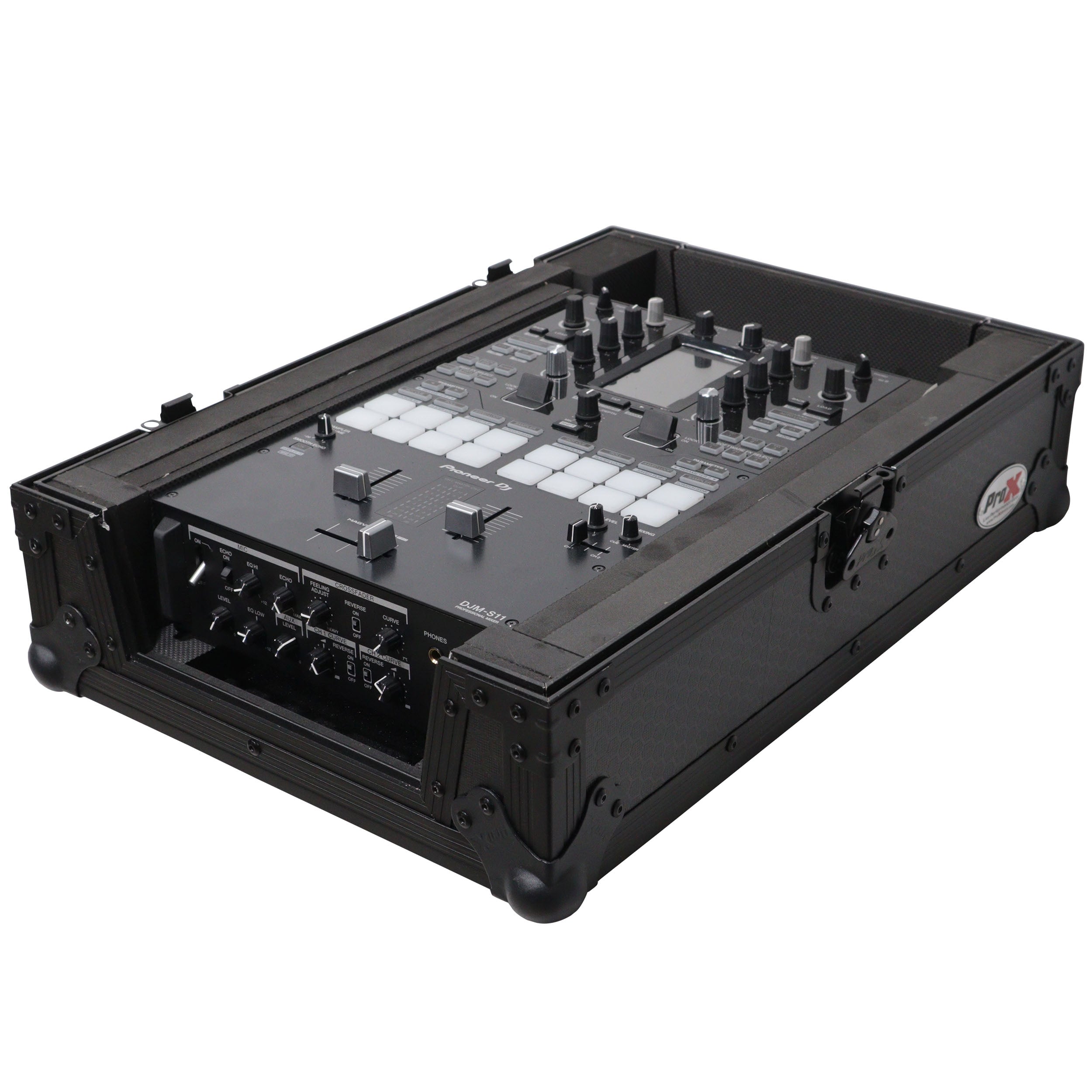 ProX XS-M11BL - ATA Flight Style Universal Road Case for Pioneer DJM S11 RANE SEVENTY 70 SEVENTY 72 MK2 Black Finish