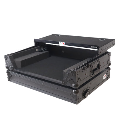 ProX XS-MIXON8 LTBL LED - ATA Flight Style Road Case For Mixon 8 Pro with Laptop Shelf and LED Black Finish