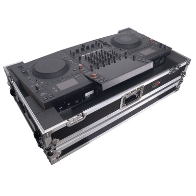 ProX XS-OPUSQUAD W - ATA Flight Style Road Case For Pioneer DJ OPUS-QUAD DJ Controller with 1U Rack Space and Wheels
