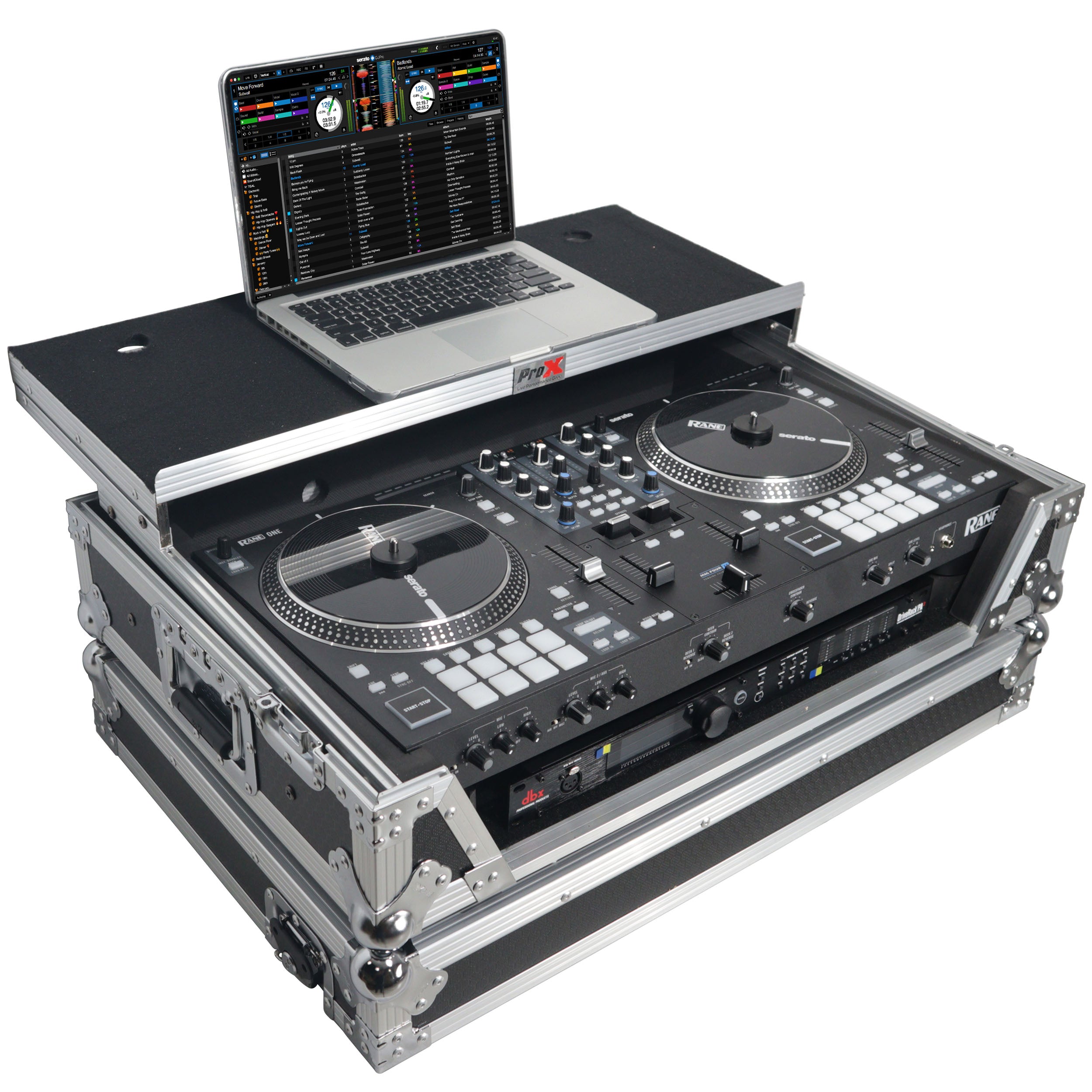 ProX XS-RANEONE WLT - Flight Case For RANE ONE DJ Controller with Sliding Laptop Shelf, 1U Rack, and Wheels
