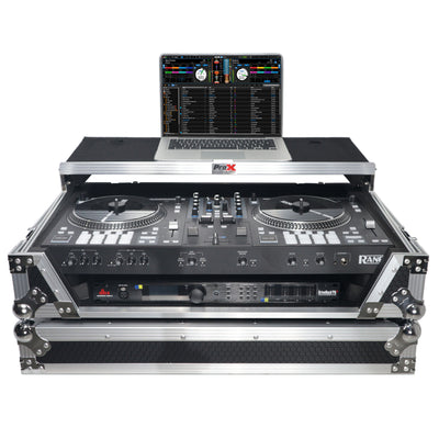ProX XS-RANEONE WLT - Flight Case For RANE ONE DJ Controller with Sliding Laptop Shelf, 1U Rack, and Wheels