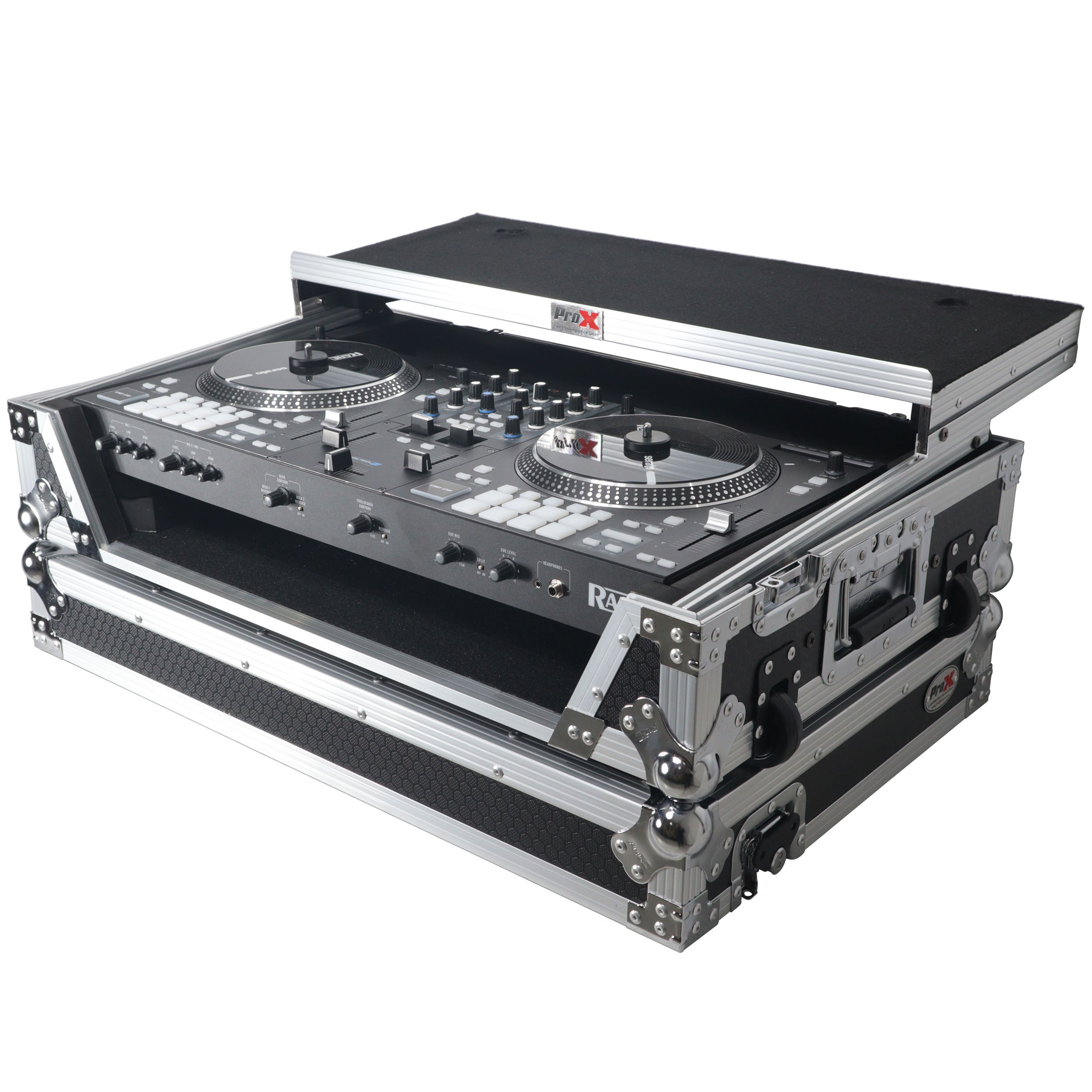 ProX XS-RANEONE WLT - Flight Case For RANE ONE DJ Controller with Sliding Laptop Shelf, 1U Rack, and Wheels