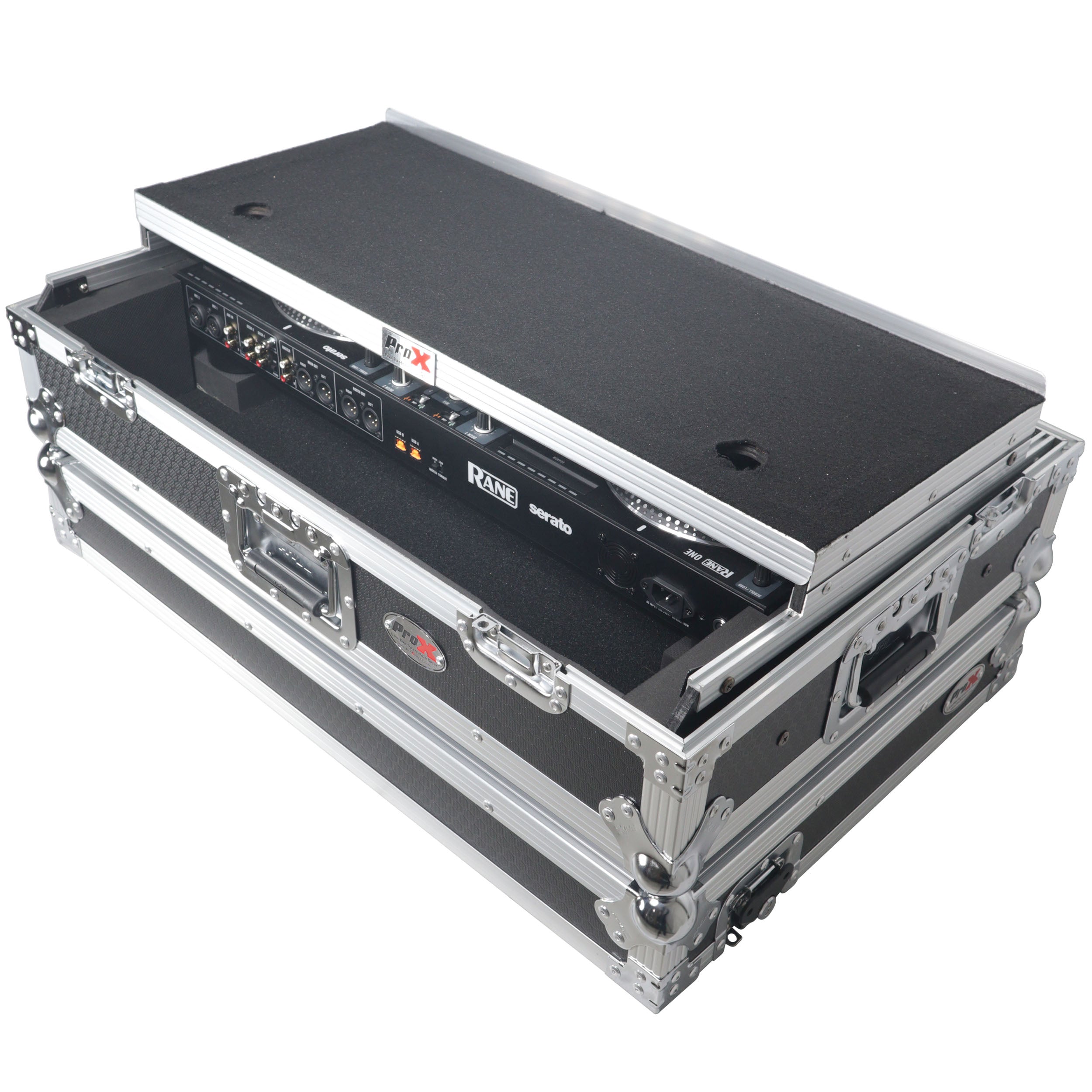 ProX XS-RANEONE WLT - Flight Case For RANE ONE DJ Controller with Sliding Laptop Shelf, 1U Rack, and Wheels