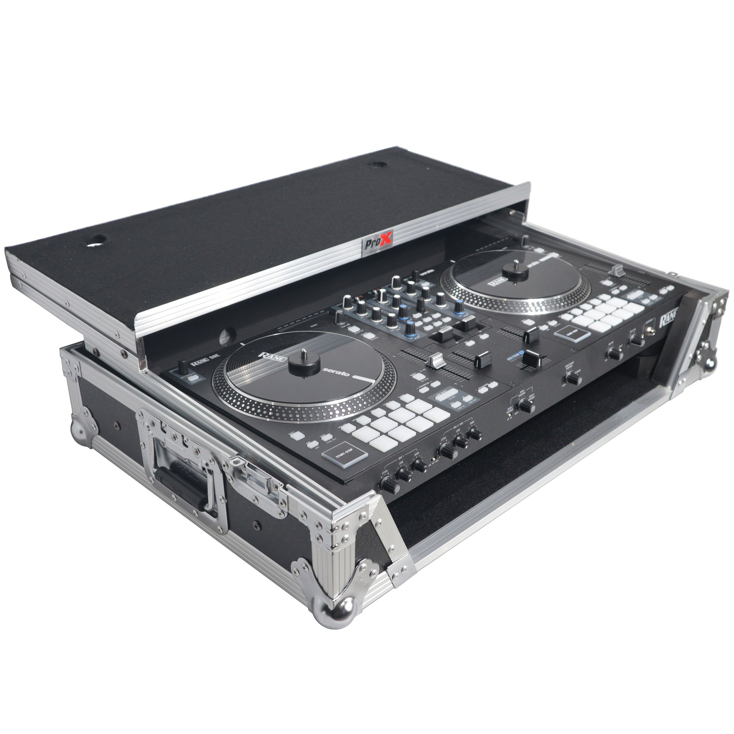 ProX XS-RANEONE WLT - Flight Case For RANE ONE DJ Controller with Sliding Laptop Shelf, 1U Rack, and Wheels