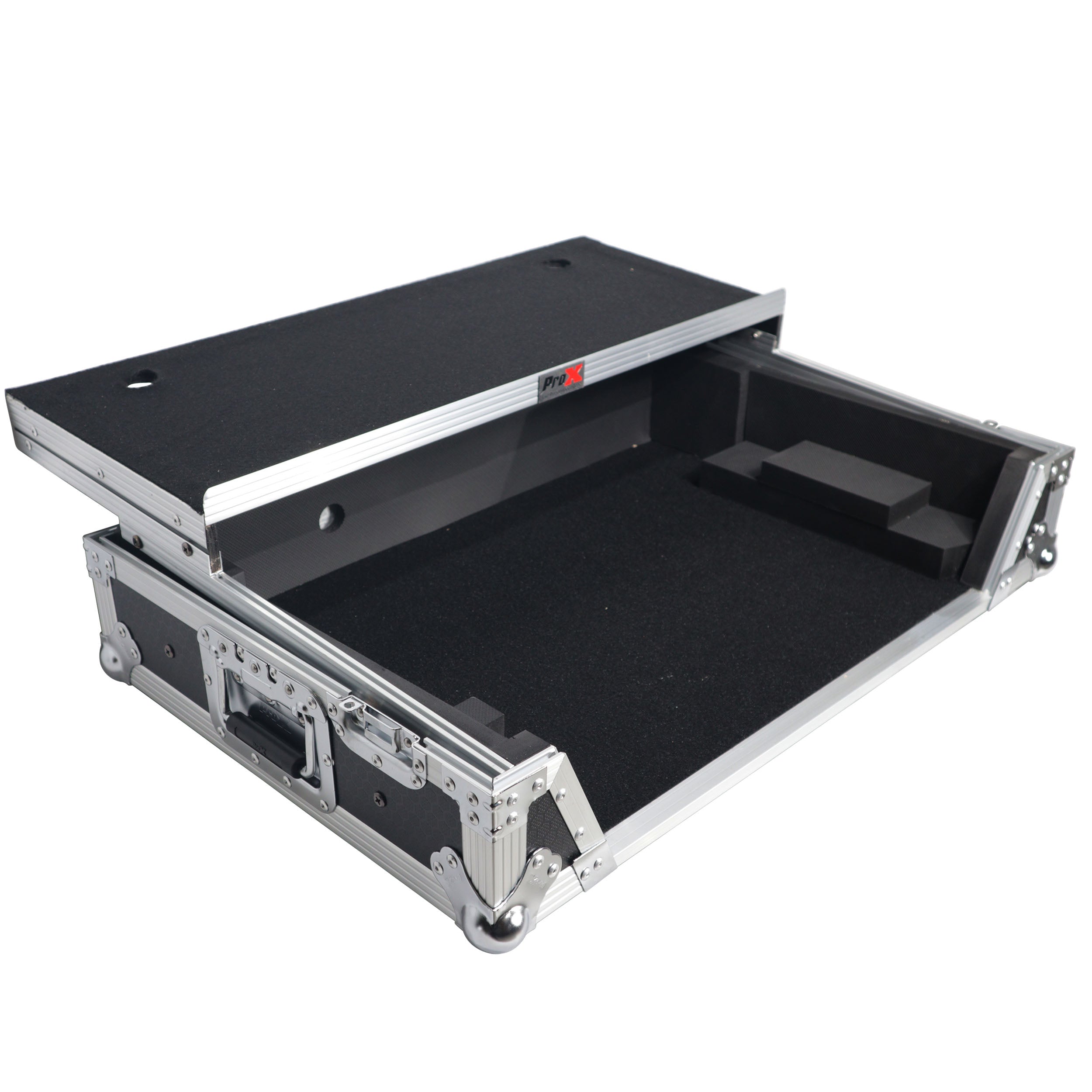 ProX XS-RANEONE WLT - Flight Case For RANE ONE DJ Controller with Sliding Laptop Shelf, 1U Rack, and Wheels