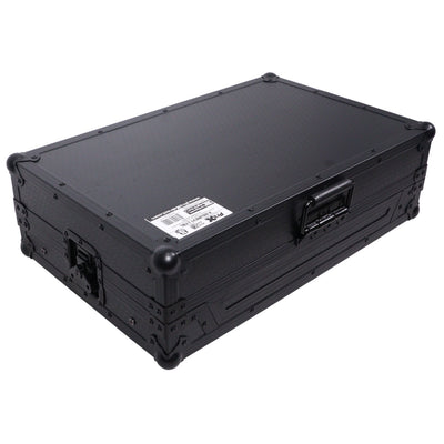 ProX XS-SCLIVE4WLTBLLED - ATA Flight Style Road Case For Denon SC Live 4 Controller with Laptop Shelf 1U Rack Space RGB LED Black Finish