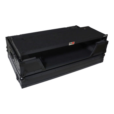 ProX XS-XDJAZWLTBLLED - ATA Flight Case For Pioneer XDJ-AZ DJ Controller with Laptop Shelf 1U Rack Space, Wheels, and LED - Black