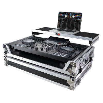 ProX XS-XDJRX3WLT - ATA Flight Case ATA Flight Case For Pioneer DDJ-REV5 XDJ-RX3 DJ Controller with Laptop Shelf 1U Rack Space and Wheels