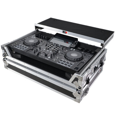 ProX XS-XDJRX3WLT - ATA Flight Case ATA Flight Case For Pioneer DDJ-REV5 XDJ-RX3 DJ Controller with Laptop Shelf 1U Rack Space and Wheels