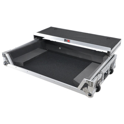 ProX XS-XDJRX3WLT - ATA Flight Case ATA Flight Case For Pioneer DDJ-REV5 XDJ-RX3 DJ Controller with Laptop Shelf 1U Rack Space and Wheels