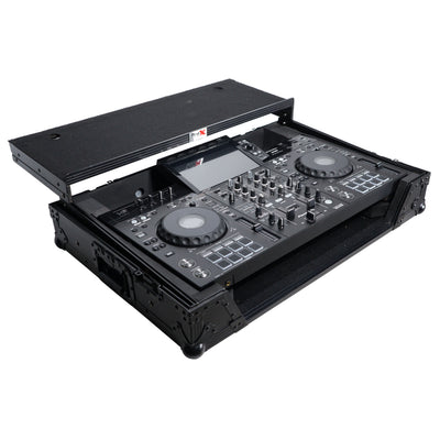 ProX XS-XDJRX3WLTBL - ATA Style DJ Controller Case for Pioneer DDJ-REV5 XDJ-RX3 RX2 Case with Laptop Shelf and Wheels | Black Finish