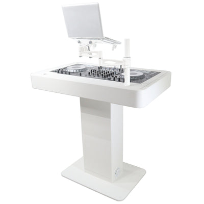 ProX XZF-DJCTWCASE - Control Tower DJ Podium with Road Cases for Pioneer DDJ-REV7 XDJ-XZ FLX10 RANE Four (White)
