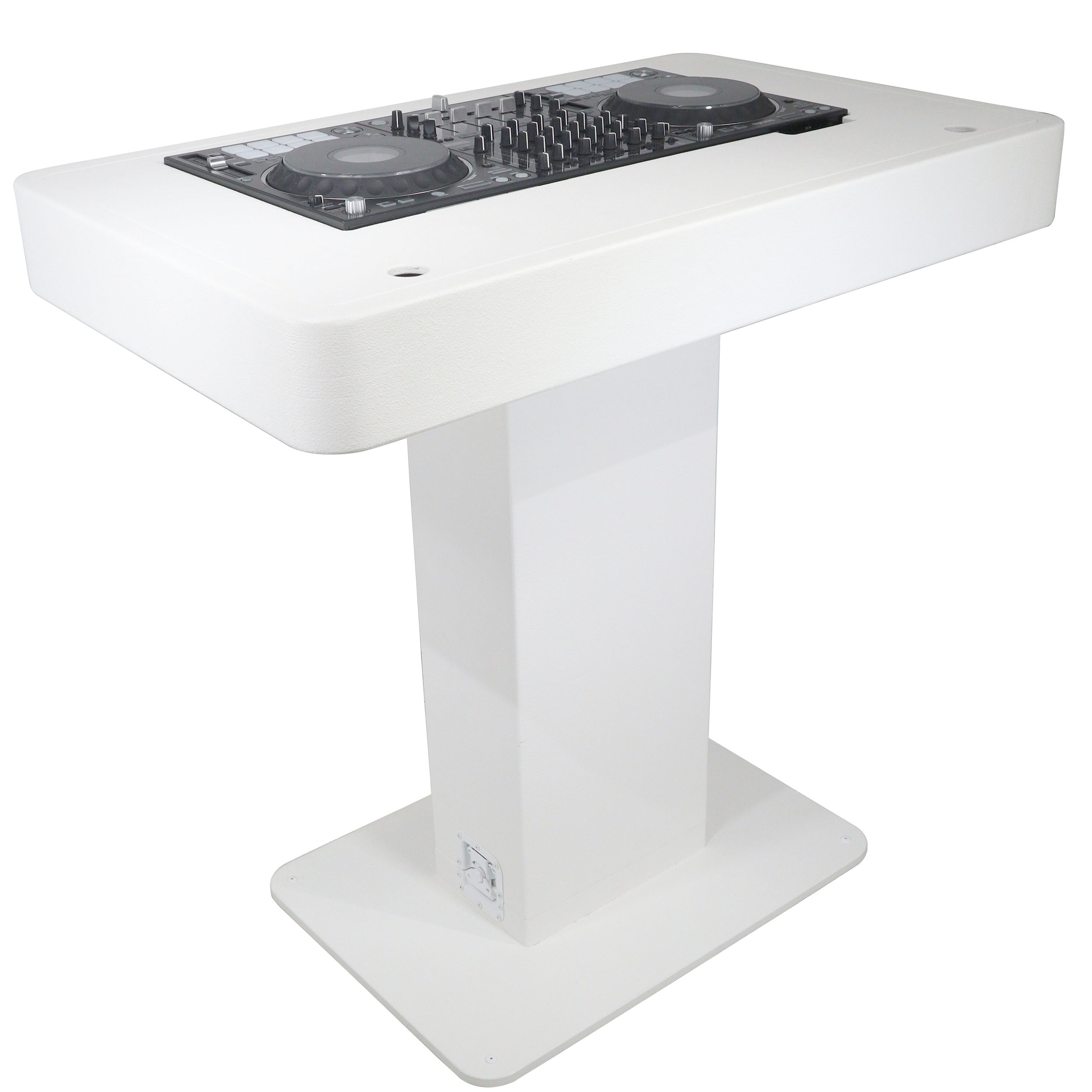 ProX XZF-DJCTWCASE - Control Tower DJ Podium with Road Cases for Pioneer DDJ-REV7 XDJ-XZ FLX10 RANE Four (White)