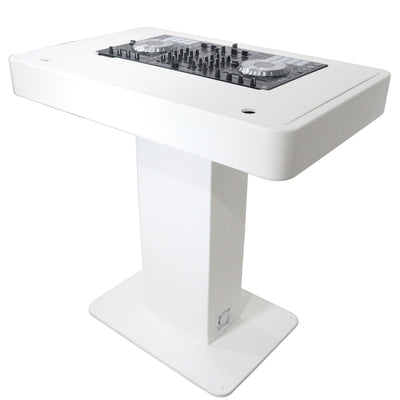 ProX XZF-DJCTWCASE - Control Tower DJ Podium with Road Cases for Pioneer DDJ-REV7 XDJ-XZ FLX10 RANE Four (White)