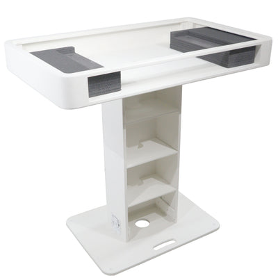 ProX XZF-DJCTWCASE - Control Tower DJ Podium with Road Cases for Pioneer DDJ-REV7 XDJ-XZ FLX10 RANE Four (White)