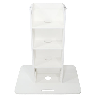 ProX XZF-DJCTWCASE - Control Tower DJ Podium with Road Cases for Pioneer DDJ-REV7 XDJ-XZ FLX10 RANE Four (White)