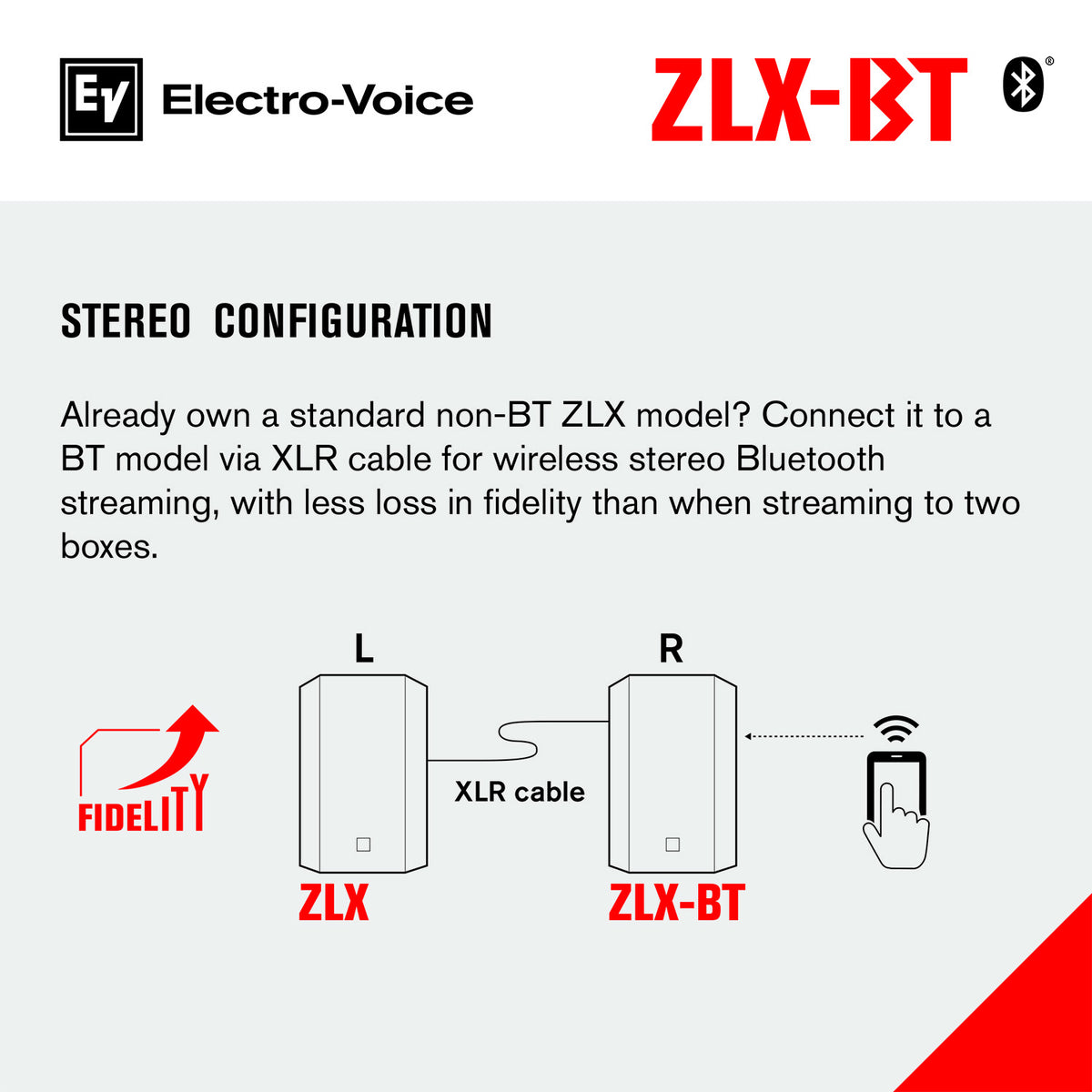 Electro-Voice ZLX-12BT - 1000W, 12" Powered Loudspeaker with Bluetooth Audio - Final Clearance.