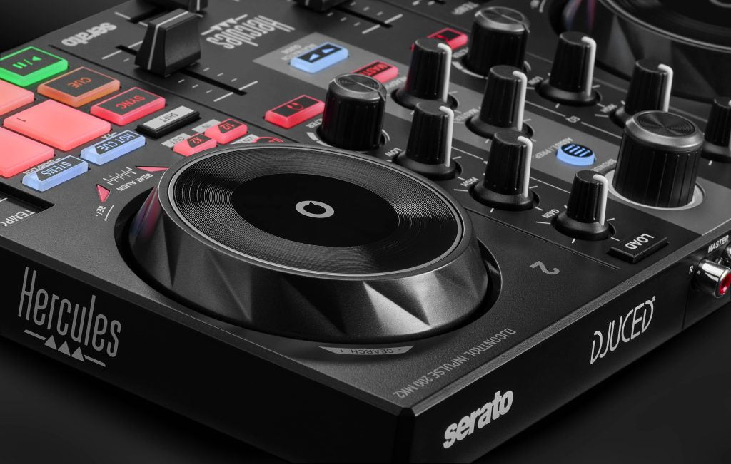 Hercules DJ Control Inpulse 200 MK2 - 2-Channel DJ Controller for Serato DJ Lite and Djuced with built in light guides for learning DJs.