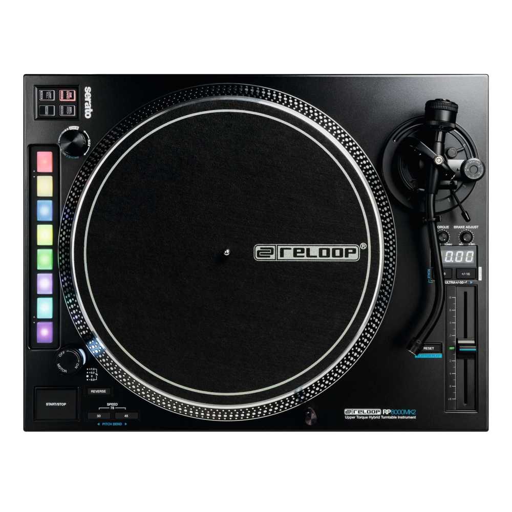 Pioneer DJ DJM-S7 Mixer + Reloop RP-8000 MK2 and Covers Bundle