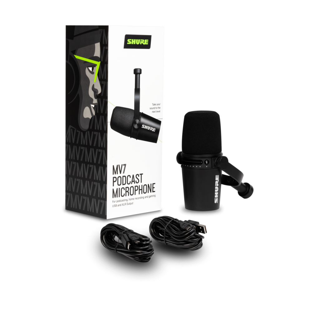 SHURE MV7 ブラック MV7-K-J SHURE MV7-K-J ブラック｜ミュージックランドKEY